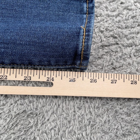 Levis 724 Jeans Womens 28 Blue High Rise Straight Crop Stretch Denim Pants - Picture 5 of 11